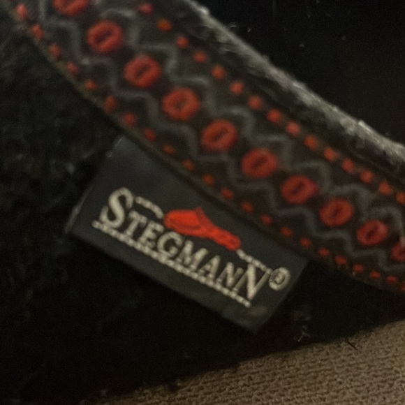 STEGMANN~The Original 108 Clog black wool slip on clogs - Picture 6 of 8